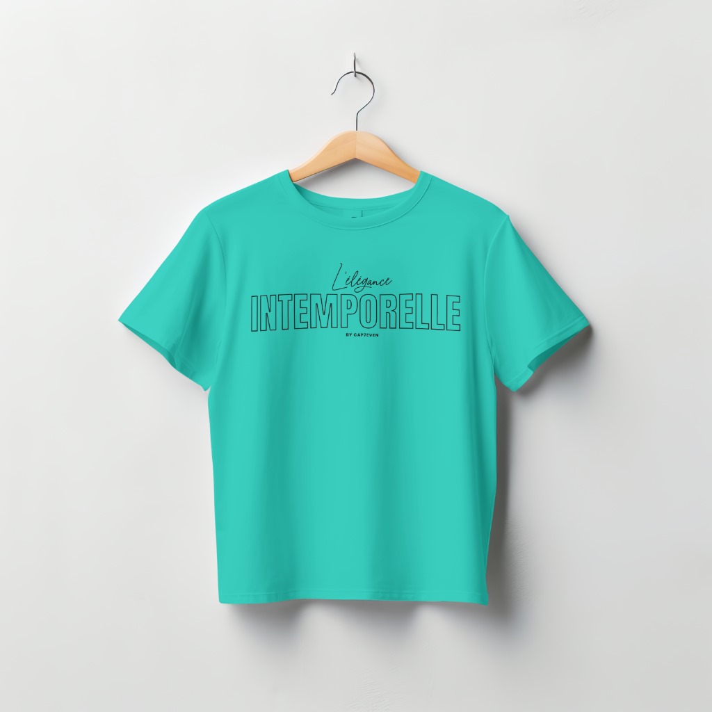 ​T-Shirt turquoise Intemporelle