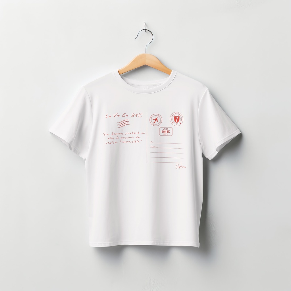 T-Shirt White life in btc