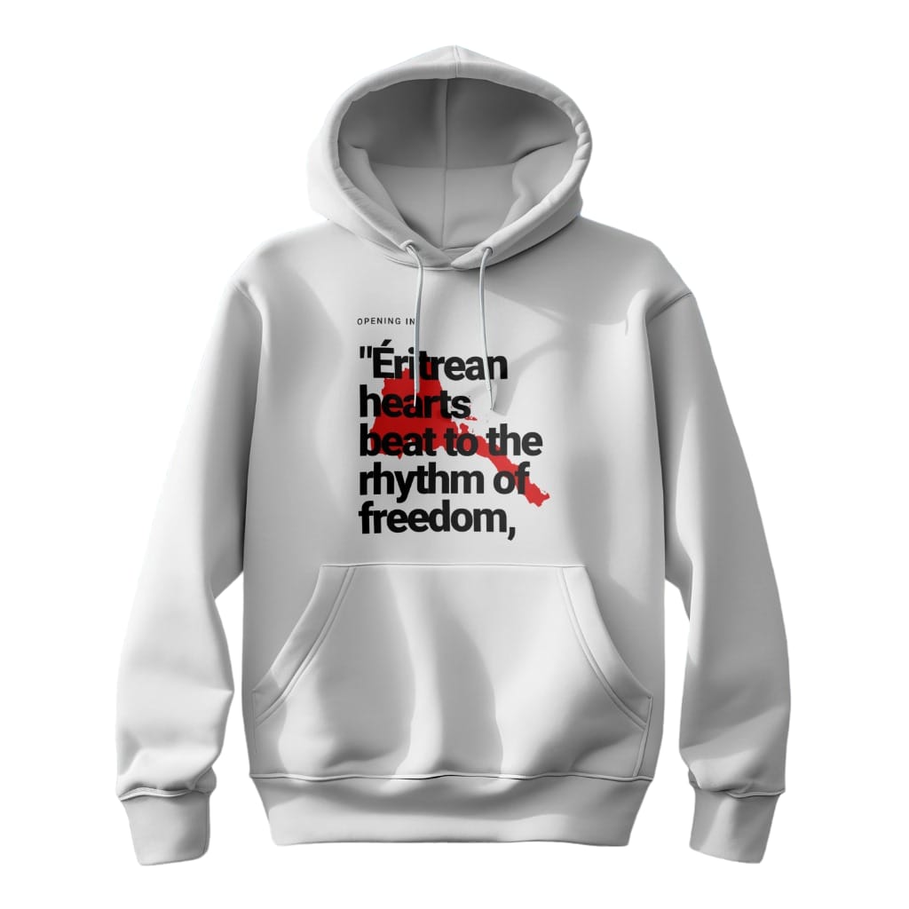 Hoodie White Eritrea Heart Beat